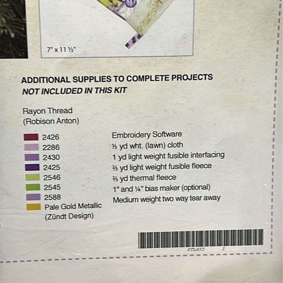 New Northcott Fabrics Lavender Market Hostess Set Pattern PTN1120-10 - Picture 4 of 6